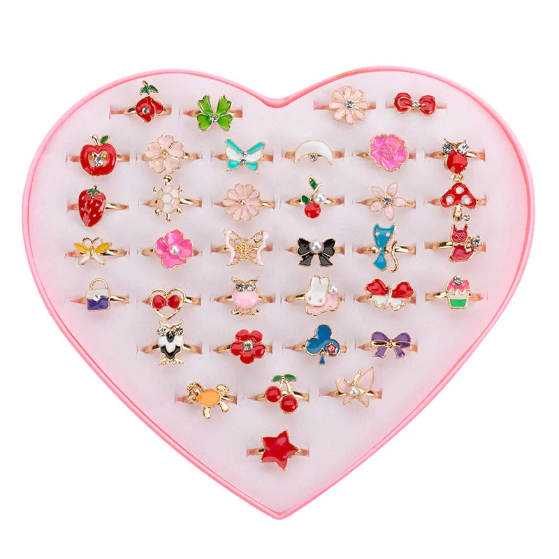 10pcs Kids Party Dress Rings